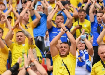 Українського вболівальника ловили на полі під час матчу команди Реброва з македонцями: фото моменту — Футбол