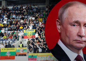 УЕФА оштрафовал Литву за политические кричалки фанатов о Путине