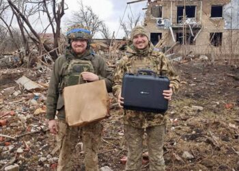 Бригада Андрія Менька отримала дрон Dji Mavic 3T — Федерація баскетболу України