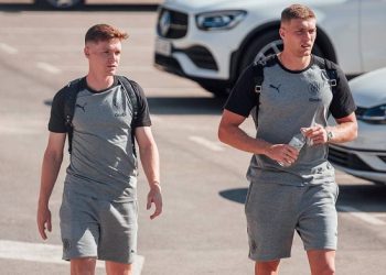 Довбик и Цыганков поучаствовали во время тренировки в интересном челлендже