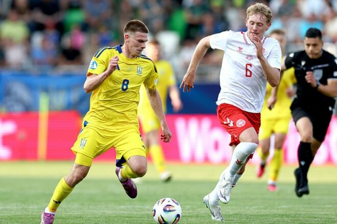 Украина U-21 упустила преимущество и проиграла сверстникам из Дании на старте Евро-2025