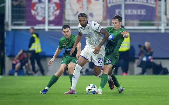 «Полесье» в большинстве разгромно уступило «Фиорентине» в плей-офф раунде Лиги конференций