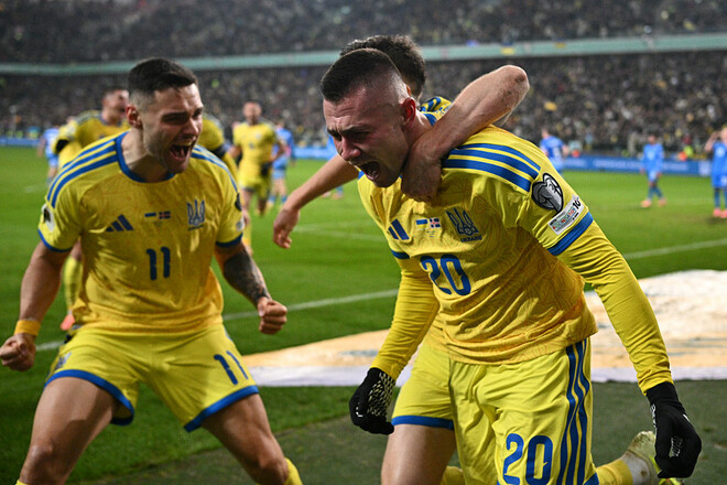 Сборная Украины по футболу прошла в стадию плей-офф отбора на ЧМ-2026, обыграв Исландию